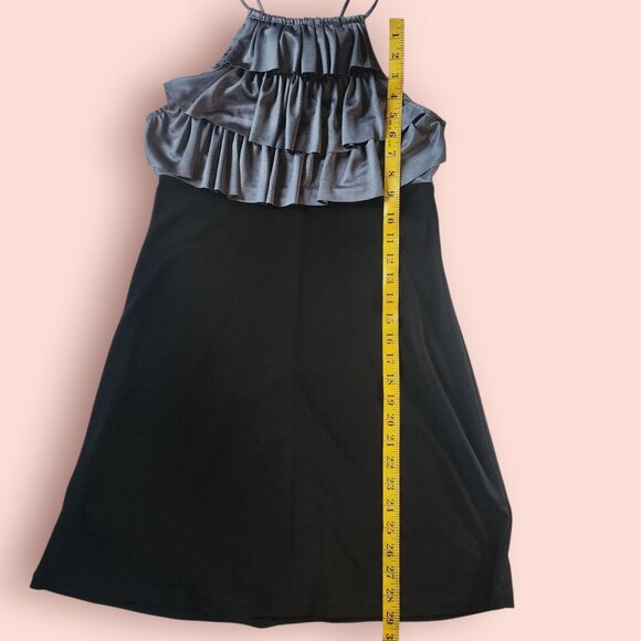 Y2K mcbling ruffled halter style dress party homecoming 2000s a-line size M - Picture 7 of 10